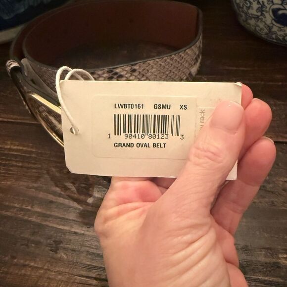 NWT FRAME Python Belt with Brushed Gold - Picture 2 of 2